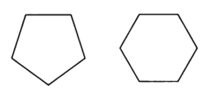 Правильные пяти- и шестиугольник