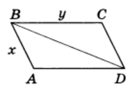 Четырехугольник ABCD — параллелограмм с периметром 10 см. Найти диагональ BD, зная, что периметр треугольника ABD равен 8 см.